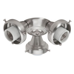 Ceiling Fan Parts| Hunter 3-Light Brushed Nickel Fluorescent Ceiling Fan Light Kit - SJ98476