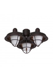 Ceiling Fan Parts| kathy ireland HOME by Luminance Emerson Boardwalk Cage LED Ceiling Fan Light Fixture- Oil Rubbed Bronze Finish - HS93519