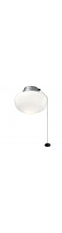 Ceiling Fan Parts| Kichler 1-Light Weathered Steel Powder Coat LED Ceiling Fan Light Kit - ZE58805
