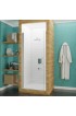 Shower Doors| ANZZI Lancer series 23-in to 23-3/4-in W x 72-in H Semi-frameless Hinged Brushed Nickel Standard Shower Door (Clear Glass) - GD06743