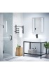 Shower Doors| ANZZI Passion series 30-in W x 72-in H Frameless Hinged Matte Black Standard Shower Door (Clear Glass) - AC81798