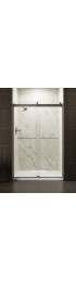 Shower Doors| KOHLER Levity 74-in H x 44.625-in to 47.625-in W Frameless Sliding Matte Nickel Shower Door (Clear Glass) - CQ91197