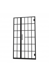 Shower Doors| Lordear LD shower door 40-in W x 72-in H Framed Hinged Black Soft Close Standard Shower Door (Clear Glass) - YW81984