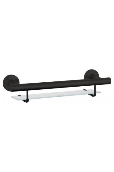 Grab Bars| evekare Bath shelf with grab bar Black Wall Mount Grab Bar (550-lb Weight Capacity) - DH39607
