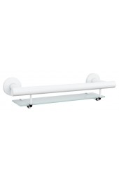 Grab Bars| evekare Bath shelf with grab bar White Wall Mount Grab Bar (550-lb  Weight Capacity) - KN83237