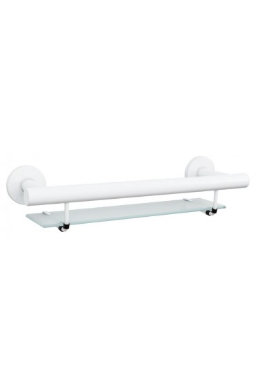 Grab Bars| evekare Bath shelf with grab bar White Wall Mount Grab Bar (550-lb Weight Capacity) - KN83237