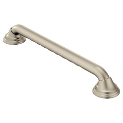 Grab Bars| Moen Home Care 16-in Brushed Nickel Wall Mount (Ada Compliant) Grab Bar (250-lb Weight Capacity) - YT18051
