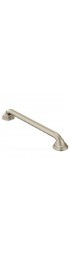 Grab Bars| Moen Home Care 16-in Brushed Nickel Wall Mount (Ada Compliant) Grab Bar (250-lb Weight Capacity) - YT18051