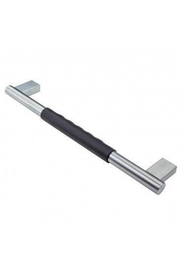 Grab Bars| Transolid Maddox Brushed Stainless/Black Handle Wall Mount Grab Bar (500-lb Weight Capacity) - LP91777