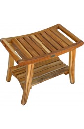 Shower Seats| EcoDecors Brown Teak Freestanding Shower Chair - DK10447