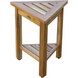 Shower Seats| EcoDecors Brown Teak Freestanding Shower Chair - FY86997