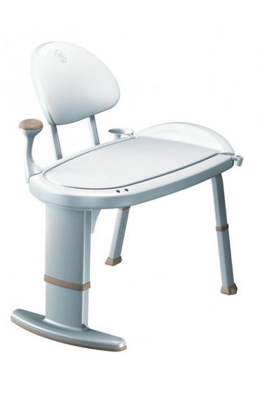 Shower Seats| Moen White Plastic Freestanding Transfer Bench - KV03586