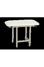 Shower Seats| Seachrome Naugahyde White Cushion Solid Surface Wall Mount Shower Chair (Ada Compliant) - AH41130