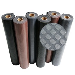 | Rubber-Cal Block-Grip 0.078-in x 48-in x 180-in Dark Gray (Solid Color) Vinyl/Plastic Roll Multipurpose Flooring - JI38985