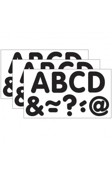 Classroom Decorations| Teacher Created Resources Black Classic 2 -in Magnetic Letters, 87 Per Pack, 3 Packs - SQ04016