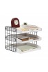 Desktop Organizers| Elegant Designs Elegant Designs Home Office Wood Desk Organizer Mail Letter Tray with 3 Shelves, White Wash - WD63680