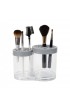 Desktop Organizers| Simplify 2 Compartment Cosmetic Brush Holder in Grey - MU10605