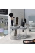 Desktop Organizers| Simplify 2 Compartment Cosmetic Brush Holder in Grey - MU10605