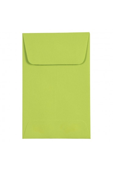 Envelopes| JAM Paper #1 Coin Business Colored Envelopes, 2.25 x 3.5, Ultra Lime Green, 50/Pack - KA82410