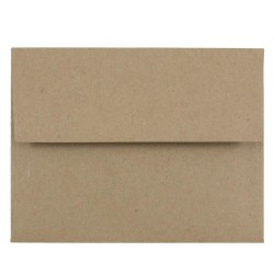 Envelopes| JAM Paper A2 Invitation Envelopes, 4.375 x 5.75, Brown Kraft Paper Bag, 50/Pack - ZQ63251