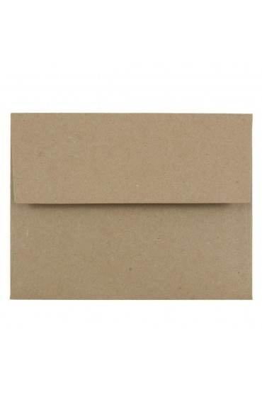 Envelopes| JAM Paper A2 Invitation Envelopes, 4.375 x 5.75, Brown Kraft Paper Bag, 50/Pack - ZQ63251