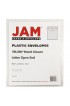 Envelopes| JAM Paper Plastic Envelopes with Hook and Loop Closure, 9.75 x 11.75 with 1-in Expansion, Clear, 12/Pack - BU75202