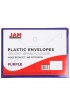 Envelopes| JAM Paper Plastic Envelopes with Hook and Loop Closure, Index Booklet, 5.5 x 7.5, Purple, 12/Pack - XV42689