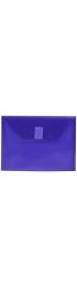 Envelopes| JAM Paper Plastic Envelopes with Hook and Loop Closure, Index Booklet, 5.5 x 7.5, Purple, 12/Pack - XV42689