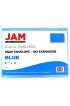Envelopes| JAM Paper Plastic Envelopes with Snap Closure, Letter Booklet, 9.75 x 13, Blue, 12/Pack - AY99581