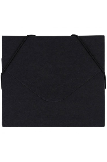 Folders| JAM Paper JAM Paper® CD Case Portfolio Envelopes with Elastic Closure, 5 x 5.625 x 0.375, Black Kraft, Sold Individually - CW96251