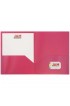 Folders| JAM Paper JAM Paper® Plastic Two-Pocket School POP Folders, Pink, 6/Pack - LY34119