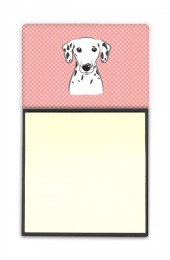 Notebooks & Notepads| Caroline's Treasures Checkerboard Pink Dalmatian Refiillable Sticky Note Holder - HV62209
