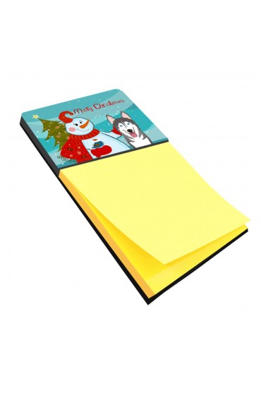 Notebooks & Notepads| Caroline's Treasures Snowman With Alaskan Malamute Sticky Note Holder - AJ00962