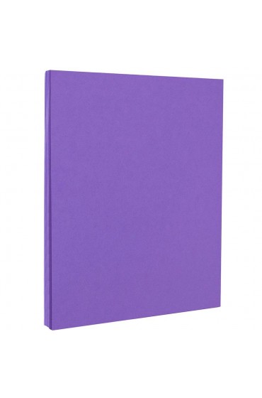 Paper| JAM Paper JAM Paper® Colored 65lb Cardstock, 8.5 x 11 Coverstock, Violet Purple Recycled, 50 Sheets/Pack - WR23265