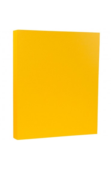 Paper| JAM Paper JAM Paper® Matte Cardstock, 8.5 x 11, 80lb Sunflower Yellow, 50/pack - QS06121