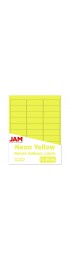 Sticky Notes| JAM Paper JAM PAPER Return Address Labels, Standard Mailing, 1 x 2-5/8, Neon Yellow, 120 Shipping Labels/Pack - FM73467