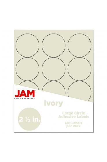 Sticky Notes| JAM Paper Mailing/Shipping/Address Labels 2-in x 2-in Ivory Sticky Notes - RJ43798