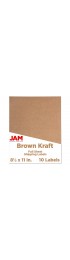 Sticky Notes| JAM Paper Mailing/Shipping/Address Labels 6-in x 6-in Brown Kraft Sticky Notes - HB91231
