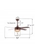 | Bella Depot Chandelier ceiling fan 52-in Brown Color-changing LED Indoor Chandelier Ceiling Fan with Light Remote (4-Blade) - LW83829