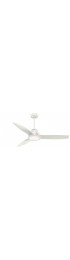 | Casablanca Wisp 52-in Fresh White LED Indoor Downrod or Flush Mount Ceiling Fan with Light Remote (3-Blade) - ES58246