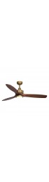 | Cascadia Curtiss 52-in Satin Brass LED Indoor Propeller Ceiling Fan with Light Remote (3-Blade) - VZ27524