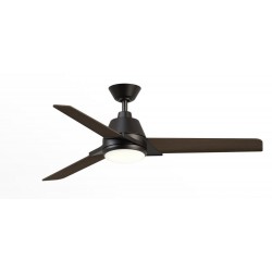 | Fanimation Studio Collection Pyramid 52-in Aged Bronze LED Indoor/Outdoor Ceiling Fan with Light Remote (3-Blade) - JI51857