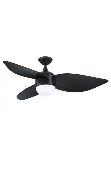 | Harbor Breeze Ayreshire 52-in Black Color-changing LED Indoor/Outdoor Ceiling Fan with Light Remote (3-Blade) - TH15142