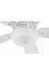 | Harbor Breeze Echo Lake 52-in White LED Indoor/Outdoor Downrod or Flush Mount Ceiling Fan with Light (5-Blade) - MG35415