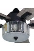 | Harbor Breeze Elms 52-in Black Color-changing LED Indoor Ceiling Fan with Light Remote (5-Blade) - UW84491