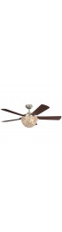 | Harbor Breeze Parklake 52-in Brushed Nickel Indoor Ceiling Fan with Light Remote (5-Blade) - NC10027