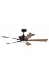 | Harbor Breeze Wendling 52-in Bronze LED Indoor Downrod or Flush Mount Ceiling Fan with Light Remote (5-Blade) - NM13665