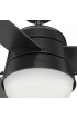 | Hunter Aker 52-in Matte Black LED Indoor/Outdoor Ceiling Fan with Light (3-Blade) - IQ67684