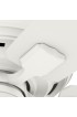 | Hunter Bennett 44-in Matte White LED Indoor Flush Mount Ceiling Fan with Light Remote (5-Blade) - VP44318