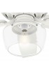 | Hunter Bennett 44-in Matte White LED Indoor Flush Mount Ceiling Fan with Light Remote (5-Blade) - VP44318